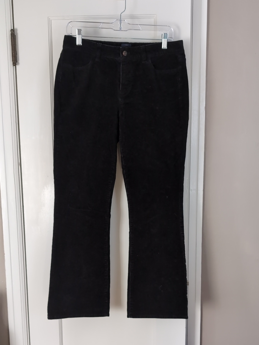 Talbots Black Corduroy Curvy Bootcut Pants, 8p